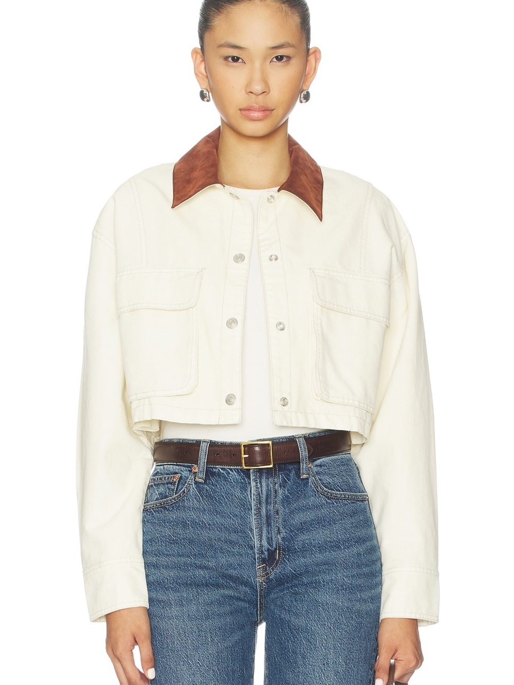 Free People x We The Free Martha Workwear Jacket in Tofu Size S